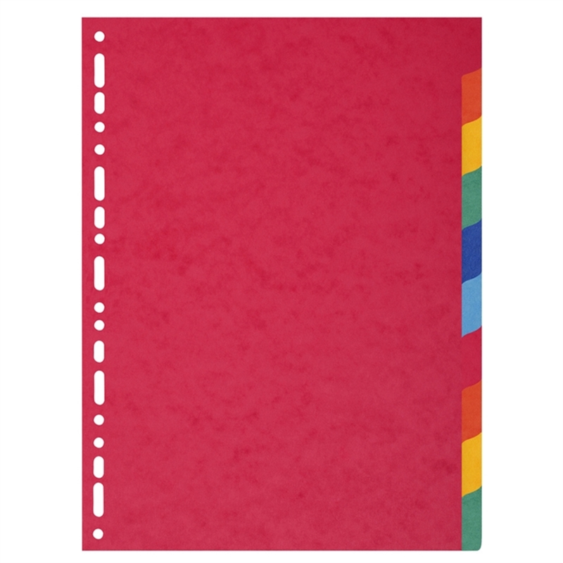 Bild von Register aus Manilakarton 225g/qm, 10 Positionen, für Format DIN A4