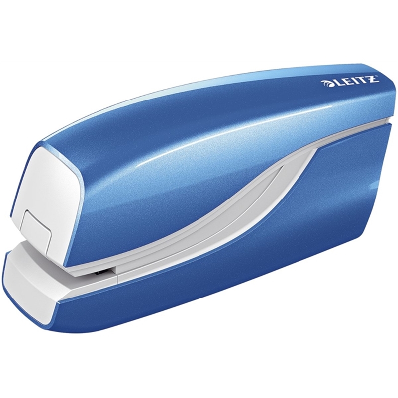 Bild von Leitz 5566 Elektrisches Heftgerät WOW, Heftleistung 10 Blatt, blau metallic