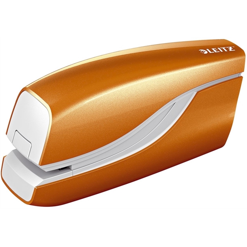 Bild von Leitz 5566 Elektrisches Heftgerät WOW, Heftleistung 10 Blatt, orange metallic