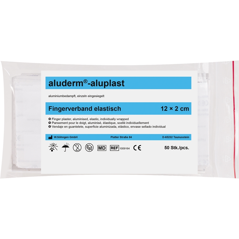 Bild von aluderm Fingerverband 1009164 12x2cm 50 St./Pack.