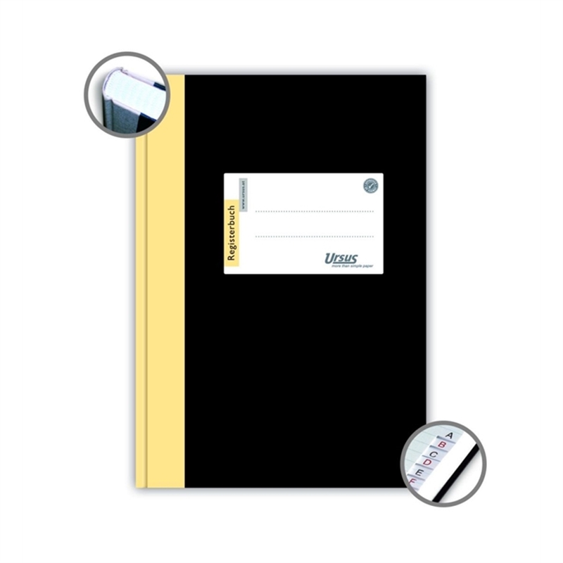 Bild von Ursus Basic Registerbuch - A5, 96 Blatt, 80 g/qm, 10 mm liniert