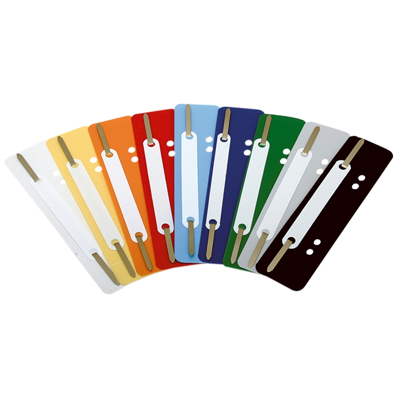 Bild von Soennecken Heftstreifen 3169 kurz Kunststoffdeckel. weiß (25 Stück)