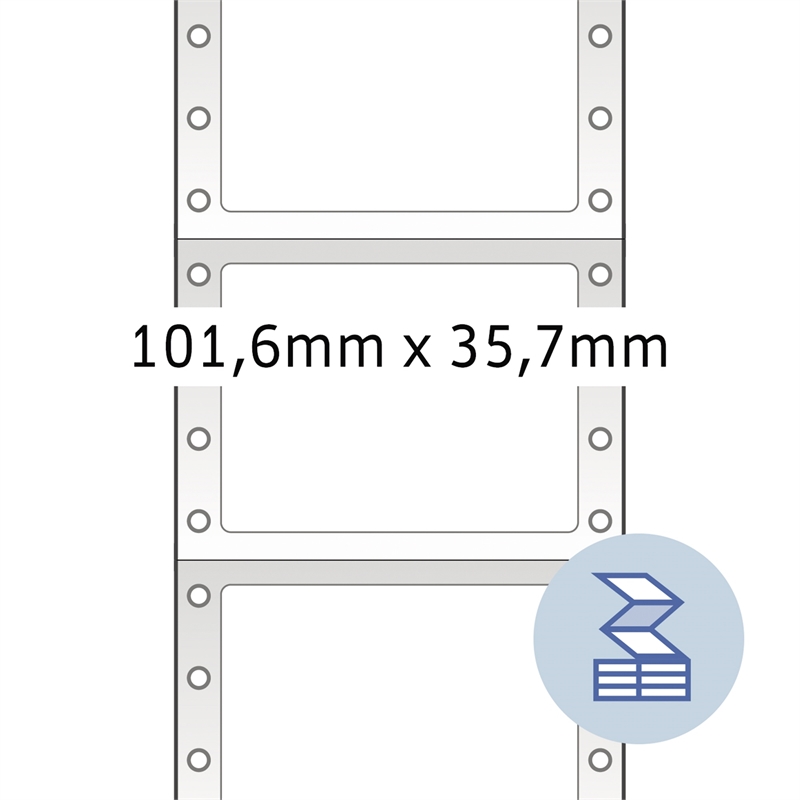 Bild von HERMA Computeretikett 8212 101,6x35,7mm weiß 4.000 St./Pack.