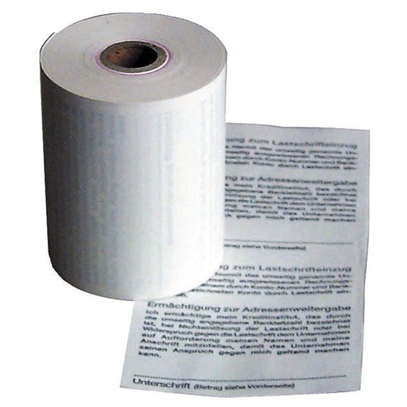 Bild von Veit Thermorollen für Registrierkassen, 1-fach, mit Einzugsermächtigung auf der