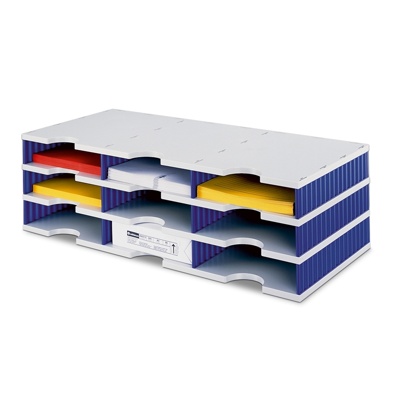 Bild von styro Grundeinheit styrodoc trio 268-0303.38 9Fächer gr/bl