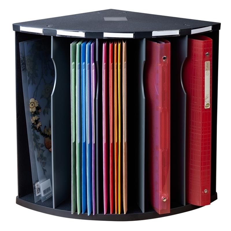 Bild von Exacompta, Ergonomischer Sorter THE CORNER mit 5 Fächern - Schwarz/Mausgrau